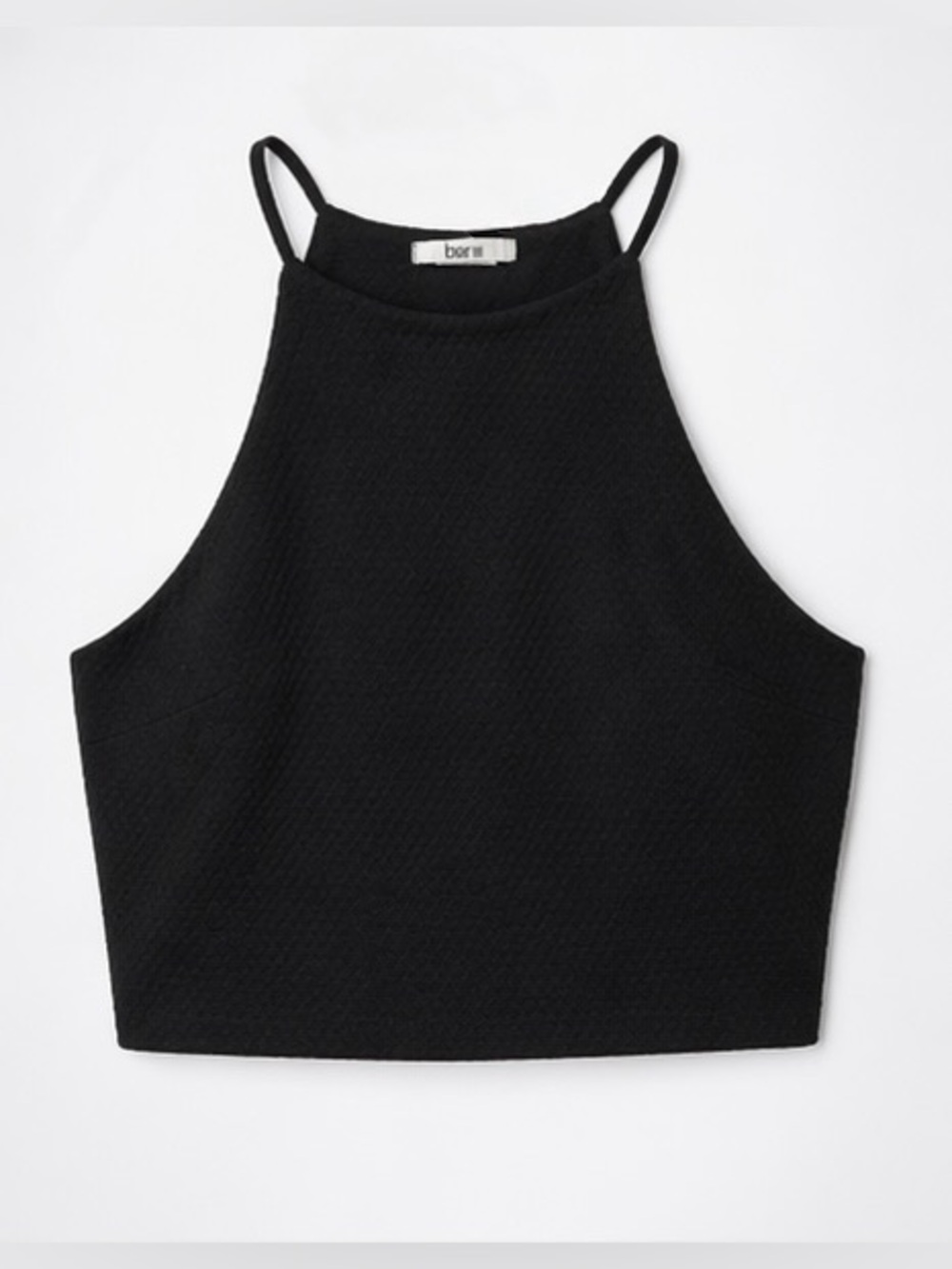 Textured Halter Crop Top - Picture 4 of 7